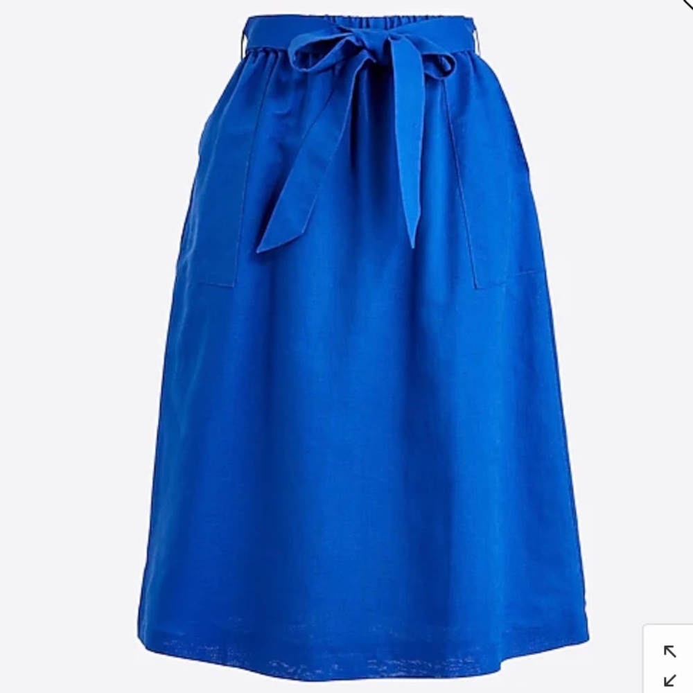 EUC J.Crew pull in bow midi skirt